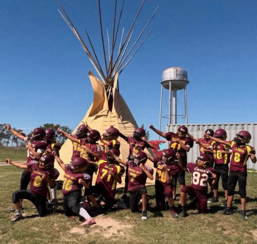 Crazy Horse Chiefs youth football team in Wanblee